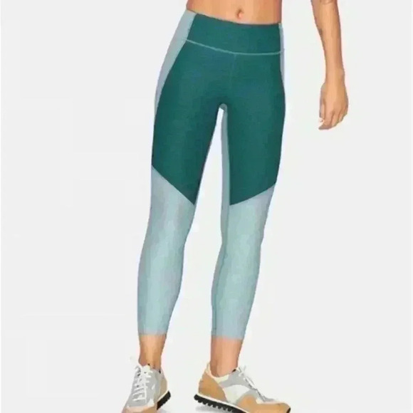 Outdoor Voices TechSweat 3/4 Two-Tone Leggings  Slate/Provincial Blue Size M - Picture 1 of 6